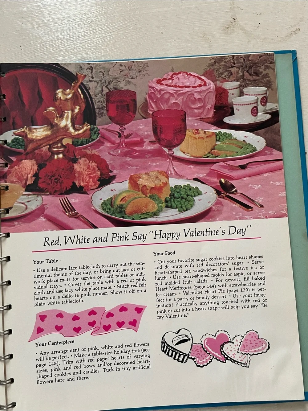 Betty Crocker Blue Hostess Cookbook - Illustrated Midcentury Cover